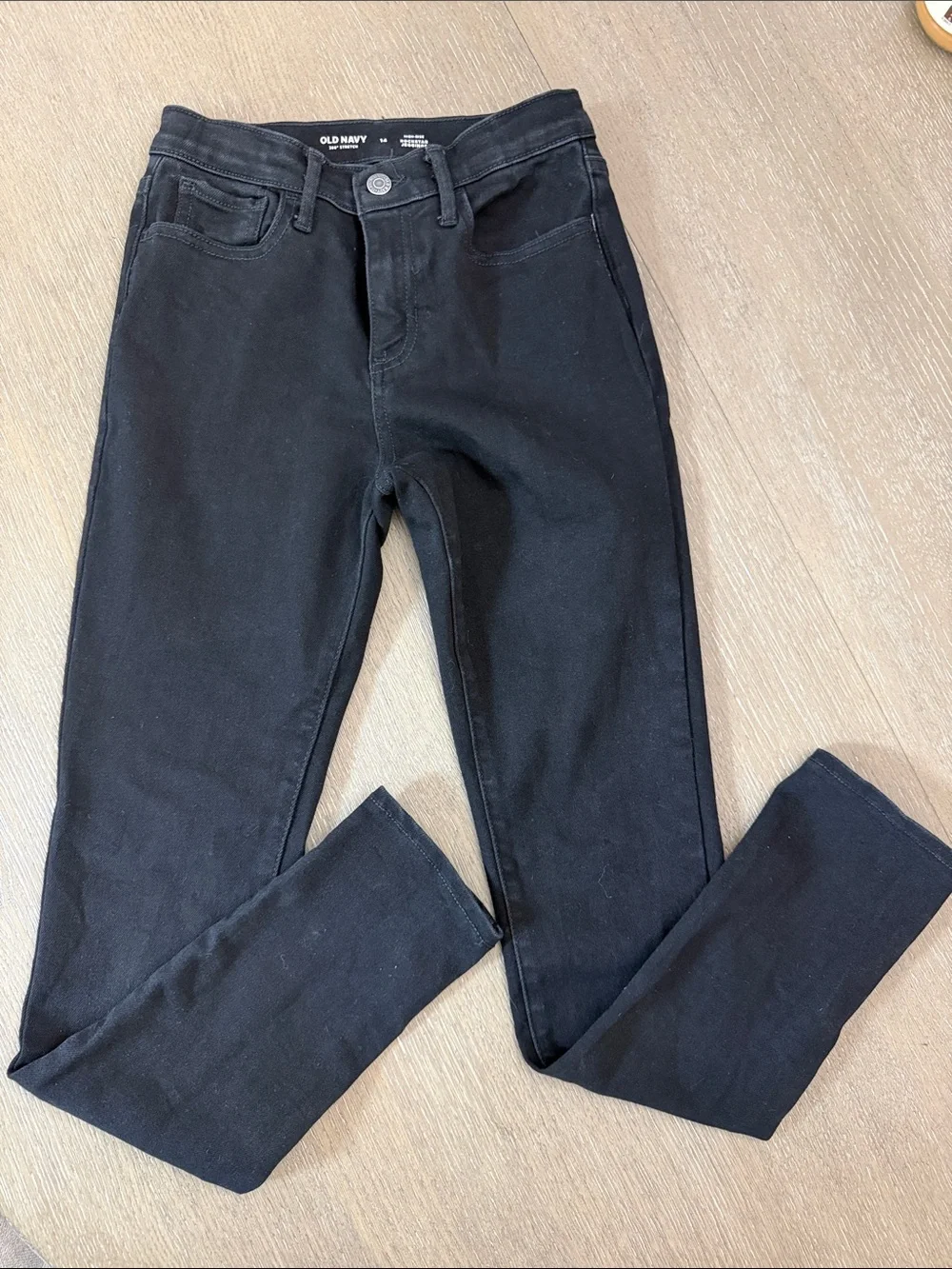 Old Navy Black Girl’s Rockstar High-Rise Jeggings - Classic Five-Pocket Style